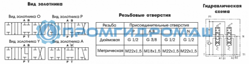 Гидрораспределитель 6P40F-OW (аналог 06Р40-1А8А8А8А8А8A8 МkZ1)